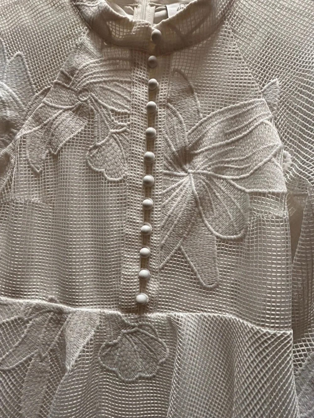 Woman’s Ivory Floral Embroidered Dress - Picture 4 of 4